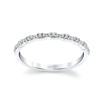 14 KT White Gold Fashion Band With 0.09 ctw